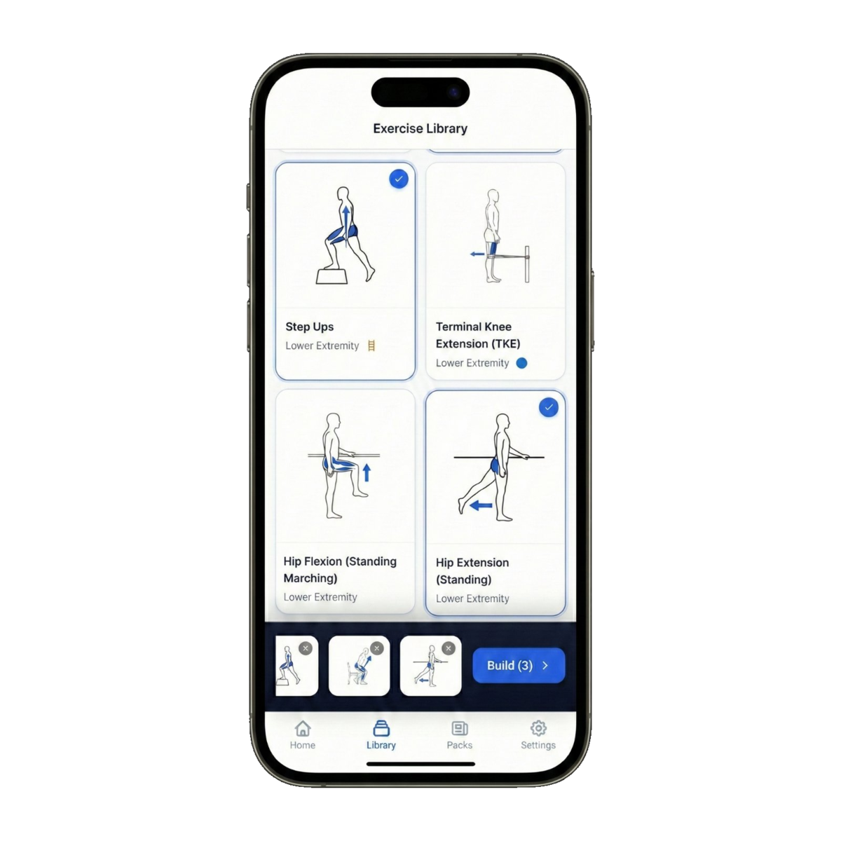 SendHEP Exercise Library on iPhone