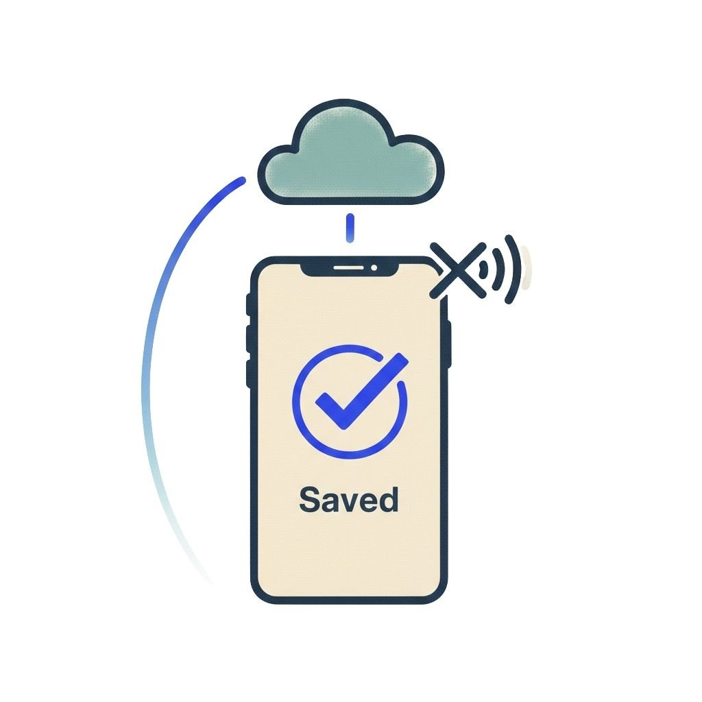SendHEP works offline - data saved even without WiFi